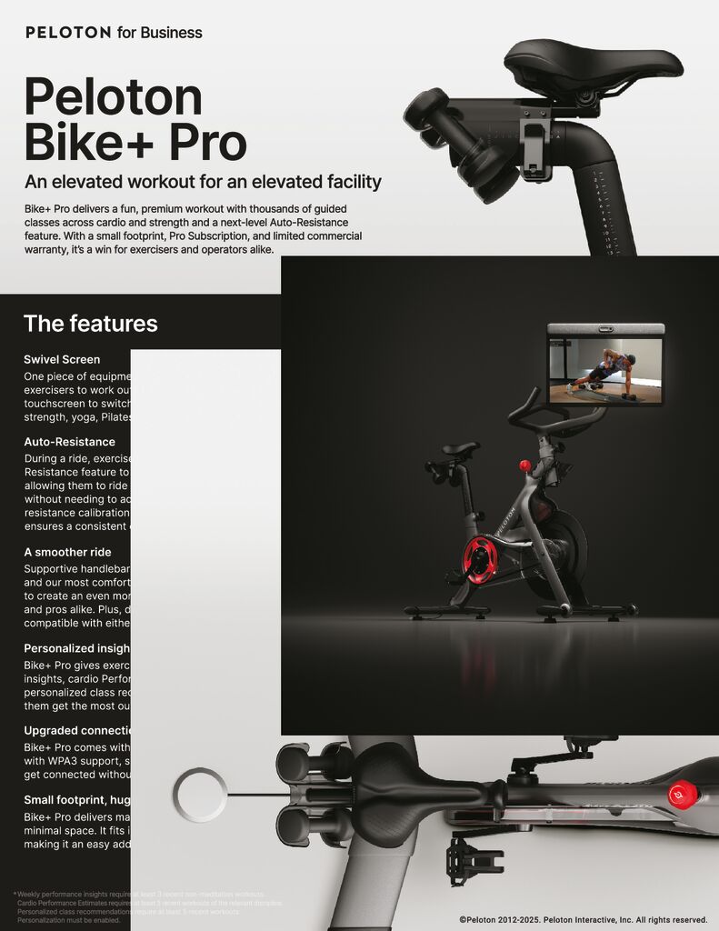 Commercial Peloton Bike+ Pro