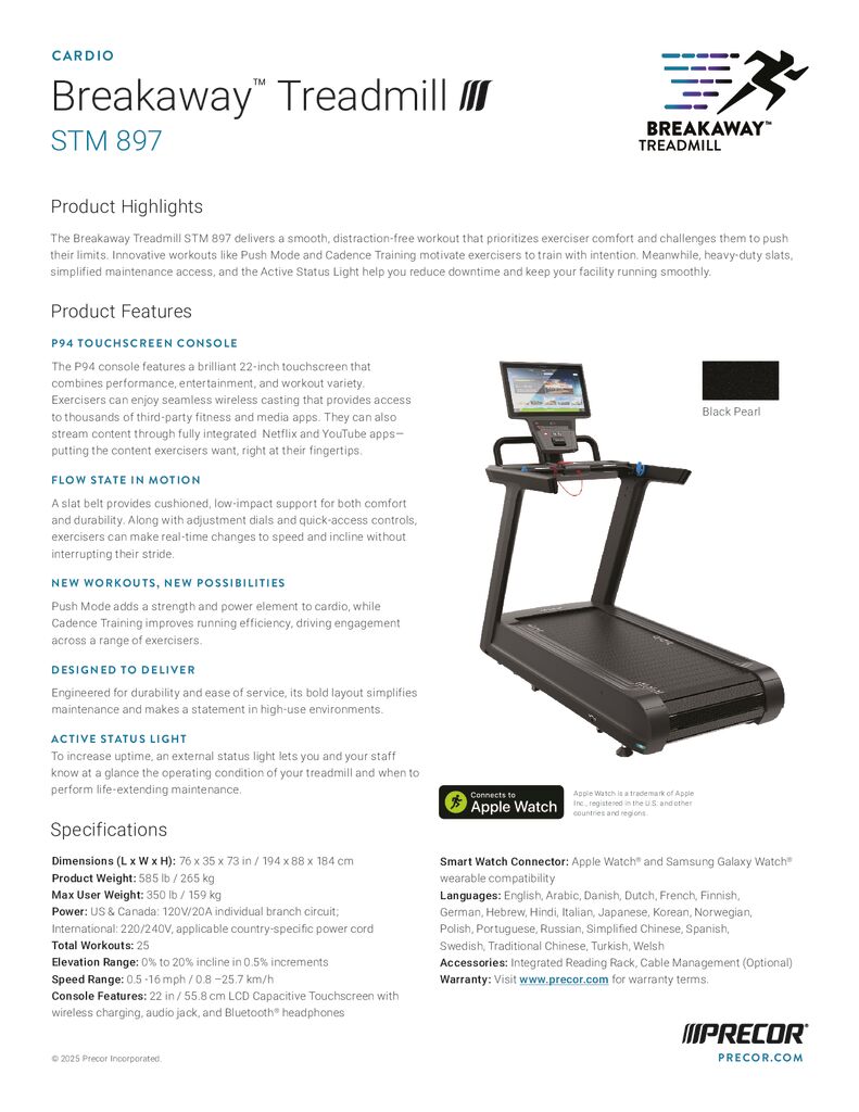 Breakaway Treadmill STM 897