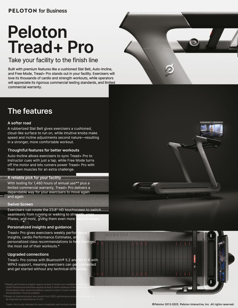 Commercial Peloton Tread+ Pro
