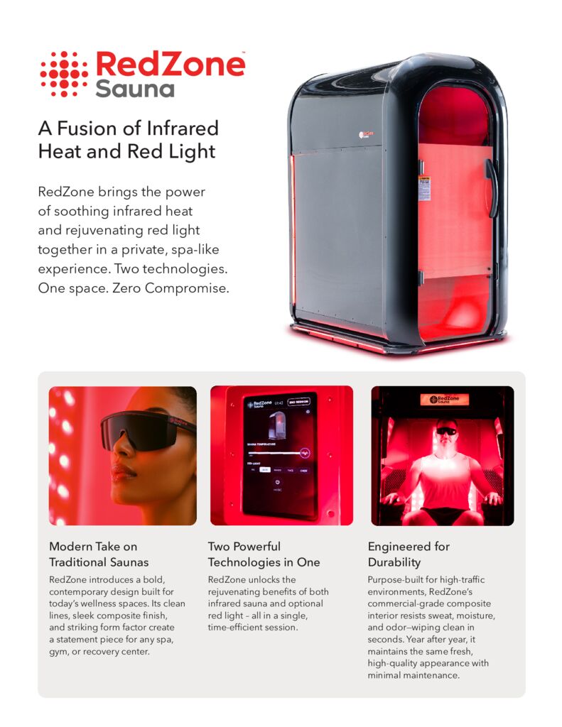 RedZone Sauna Product Sheet